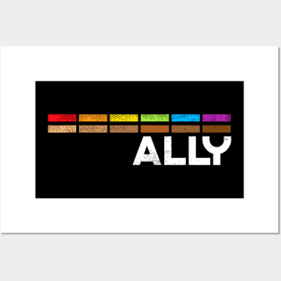 Rainbow Black Pride Ally Equality Lgbt African Blm Protest Posters and Art